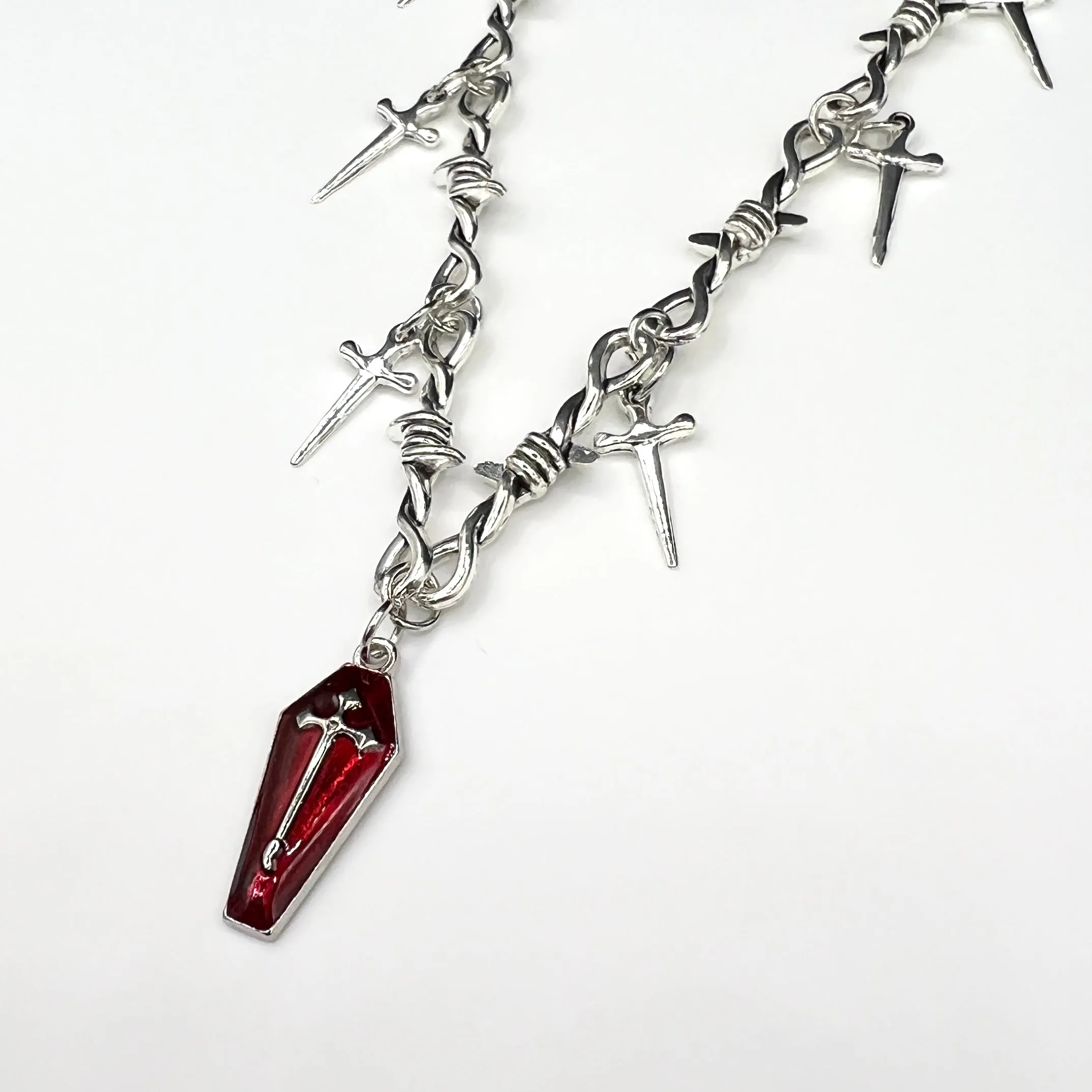 Crimson Dagger Pendant Necklace sold by Rose Gold & Black product image thumbnail 3