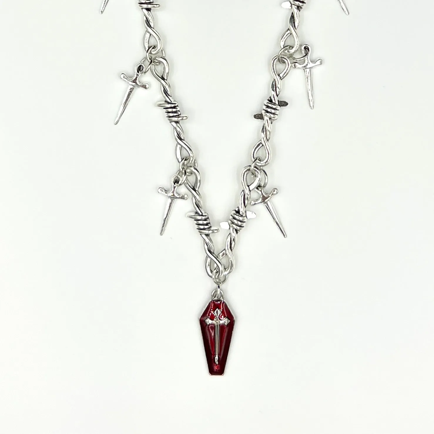 Crimson Dagger Pendant Necklace sold by Rose Gold & Black