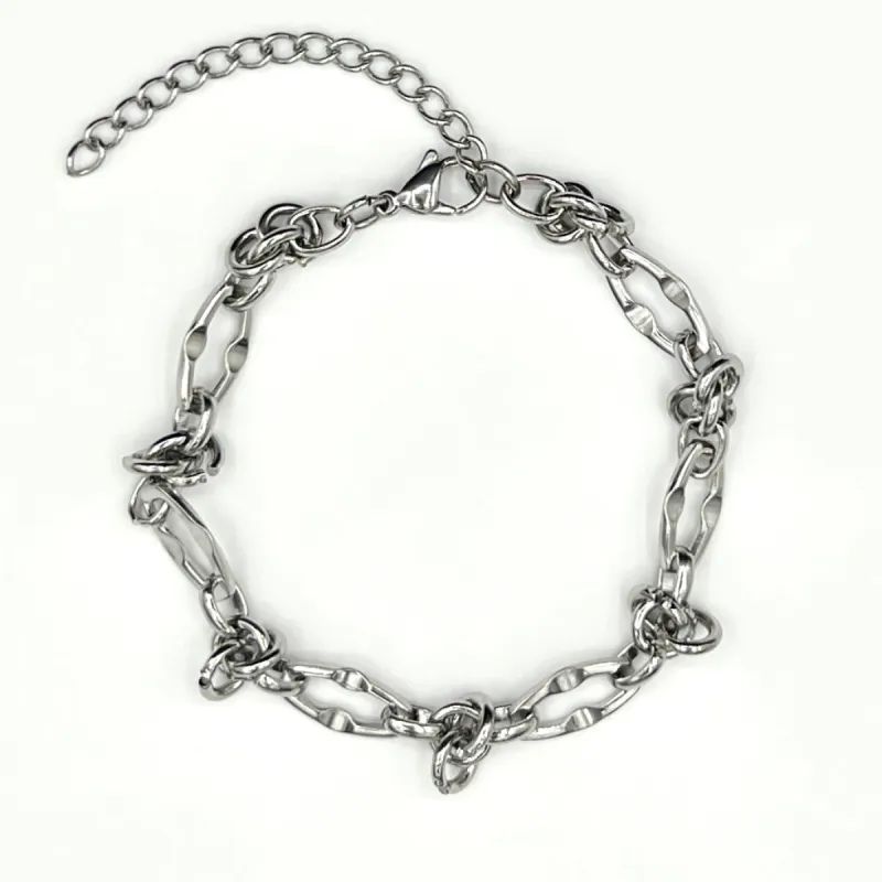 Eclipse Link Chain Bracelet - Silver sold by Rose Gold & Black