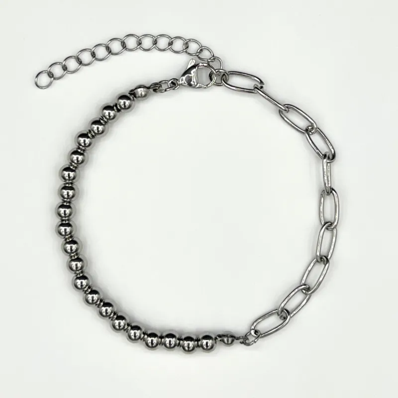 Fusion Link Chain Bracelet - Silver sold by Rose Gold & Black