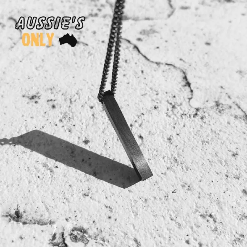 Minimal Bar Necklace - Gunmetal sold by Rose Gold & Black