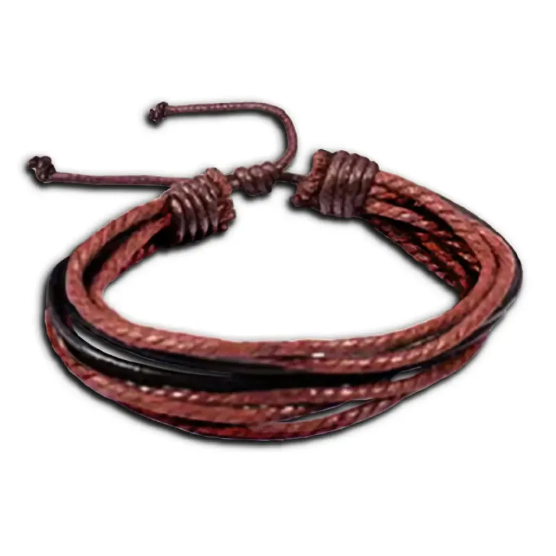 Leather Bracelet - Adjustable sold by Rose Gold & Black