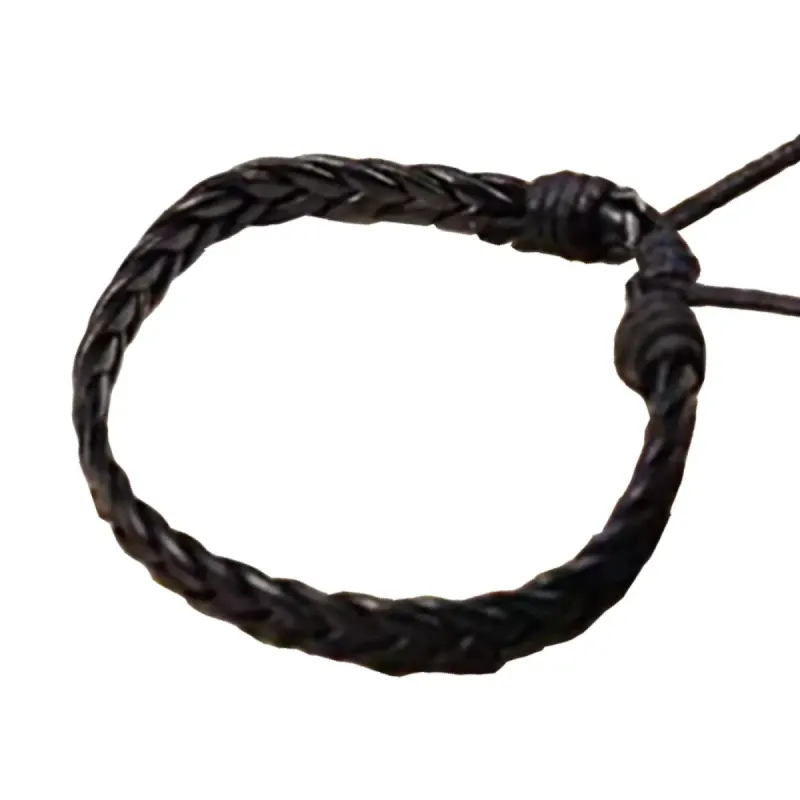 Leather Wrap Bracelet - Adjustable sold by Rose Gold & Black