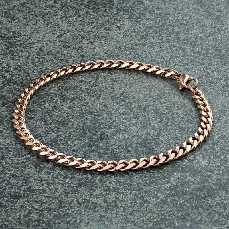 Cuban Chain Bracelet - Rose Gold sold by Rose Gold & Black