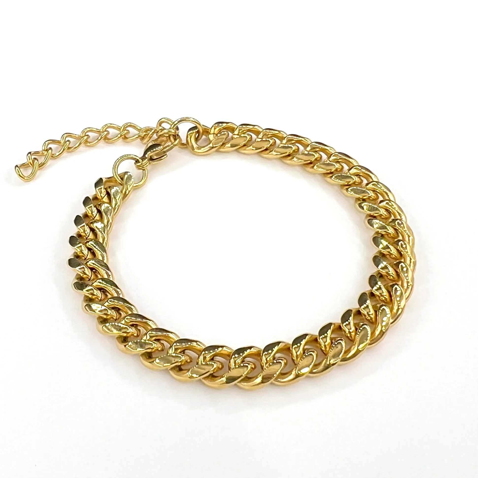 8MM Cuban Chain Bracelet - Gold sold by Rose Gold & Black product image thumbnail 2