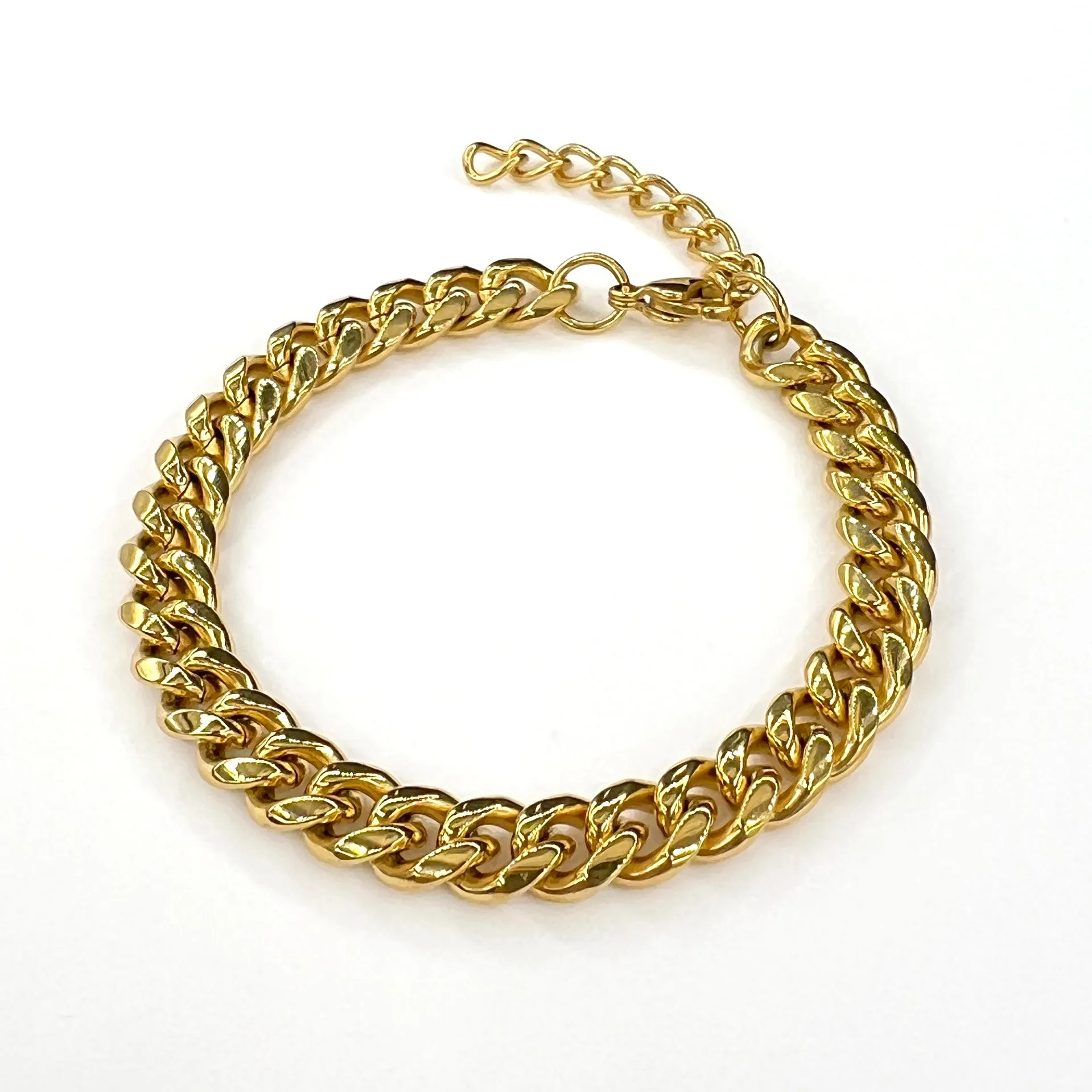 8MM Cuban Chain Bracelet - Gold sold by Rose Gold & Black product image thumbnail 4