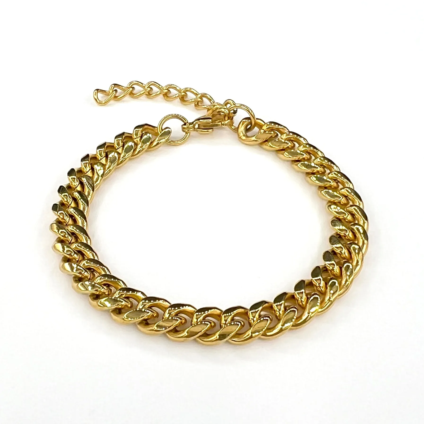 8MM Cuban Chain Bracelet - Gold sold by Rose Gold & Black product image thumbnail 3