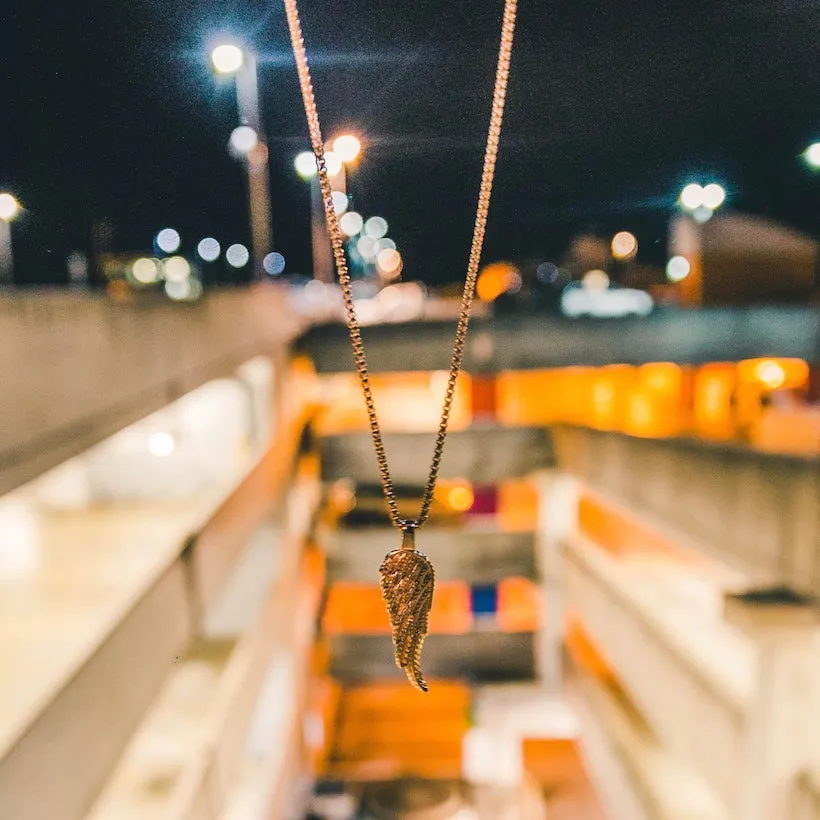 Angel Wing Necklace 24KT Gold sold by Rose Gold & Black product image thumbnail 4