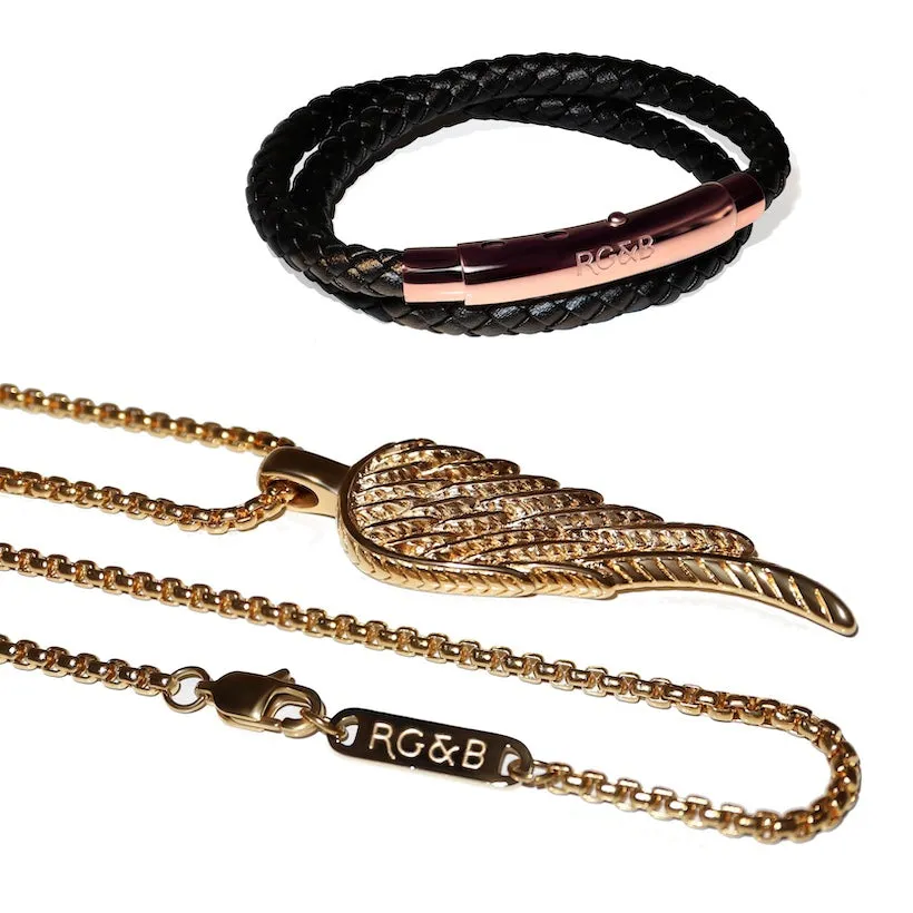 Angel Wing Necklace 24KT Gold sold by Rose Gold & Black product image thumbnail 5
