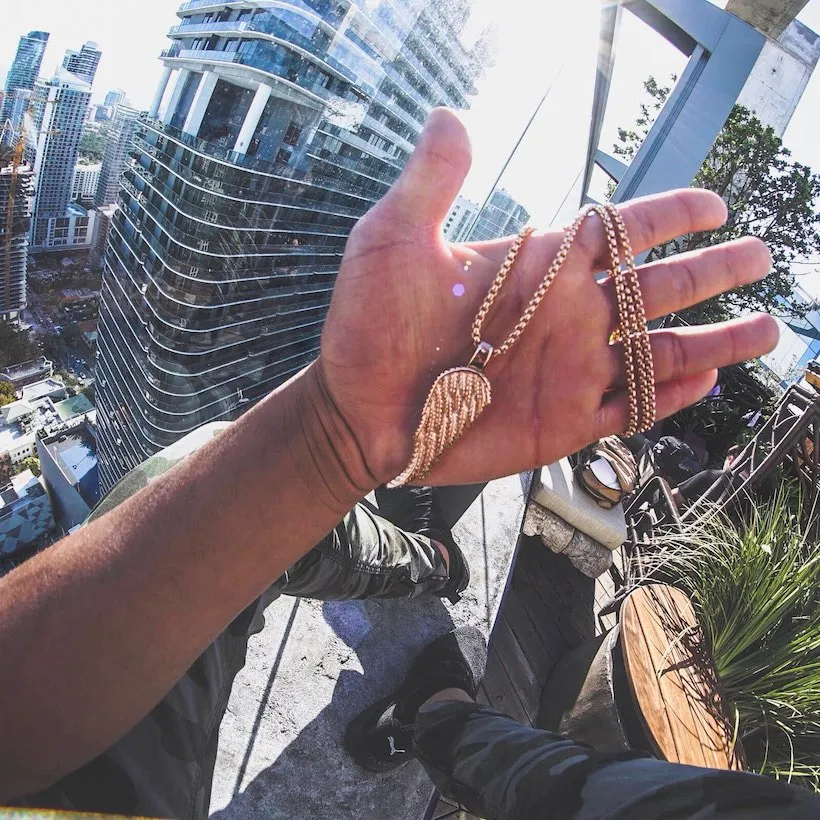 Angel Wing Necklace 24KT Gold sold by Rose Gold & Black product image thumbnail 3