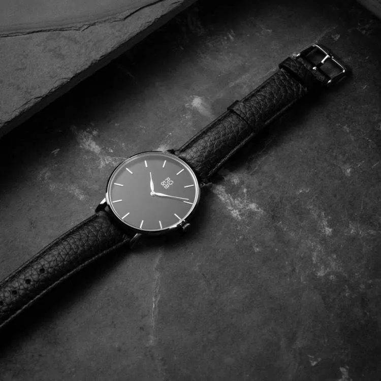 Classic Minimal Watch - Silver & Black sold by Rose Gold & Black product image thumbnail 3