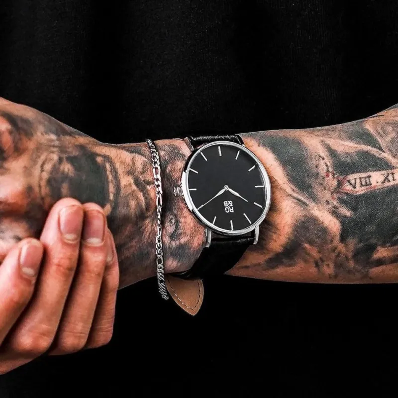 Classic Minimal Watch Set sold by Rose Gold & Black