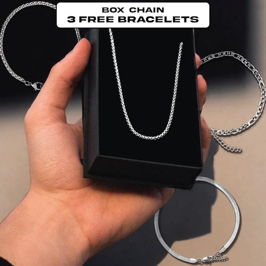 Minimal Box Chain Necklace - BUNDLE & SAVE sold by Rose Gold & Black