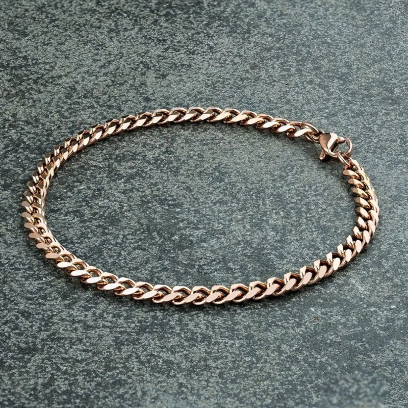 Cuban Chain Bracelet - Rose Gold sold by Rose Gold & Black