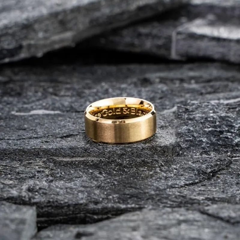 Minimal Ring (Brushed 24kt Gold) sold by Rose Gold & Black