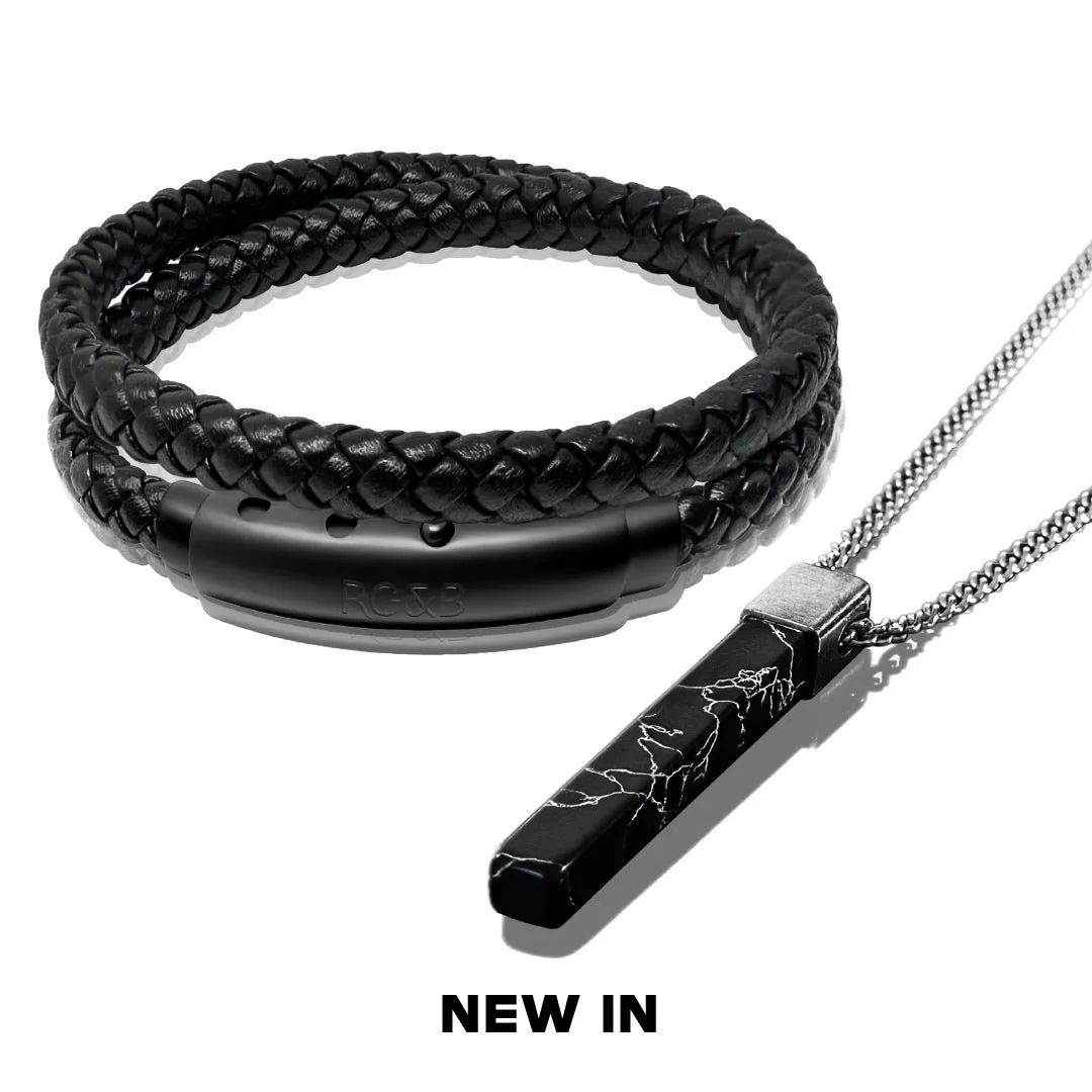 Monochrome Men's Jewelry Set - 2 Pack sold by Rose Gold & Black