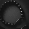 Matte Agate Bead Bracelet sold by Rose Gold & Black