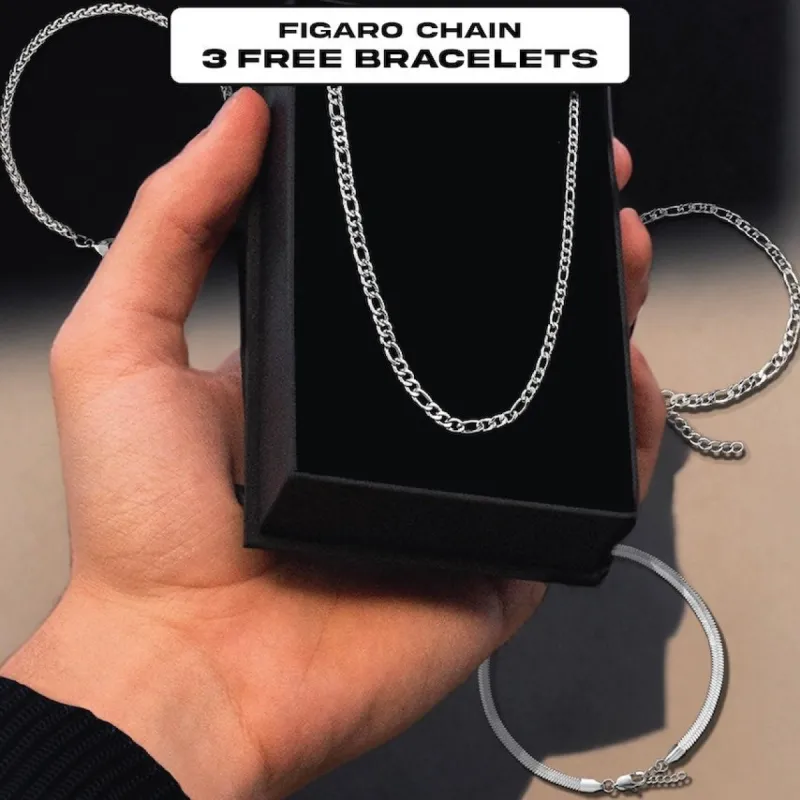Minimal Figaro Chain Necklace - BUNDLE & SAVE sold by Rose Gold & Black