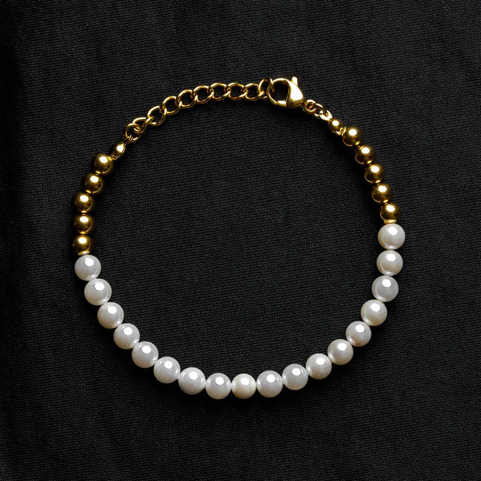 Pearl & Bead Bracelet (24kt Gold) sold by Rose Gold & Black product image thumbnail 3