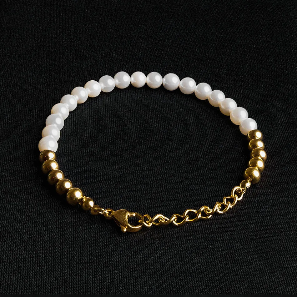 Pearl & Bead Bracelet (24kt Gold) sold by Rose Gold & Black product image thumbnail 2
