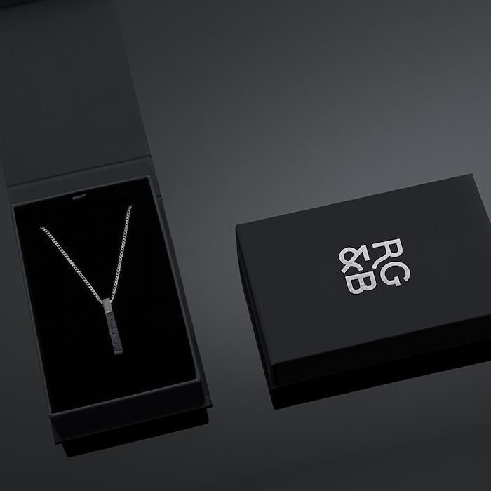 Silver & Lava Stone Necklace sold by Rose Gold & Black product image thumbnail 2