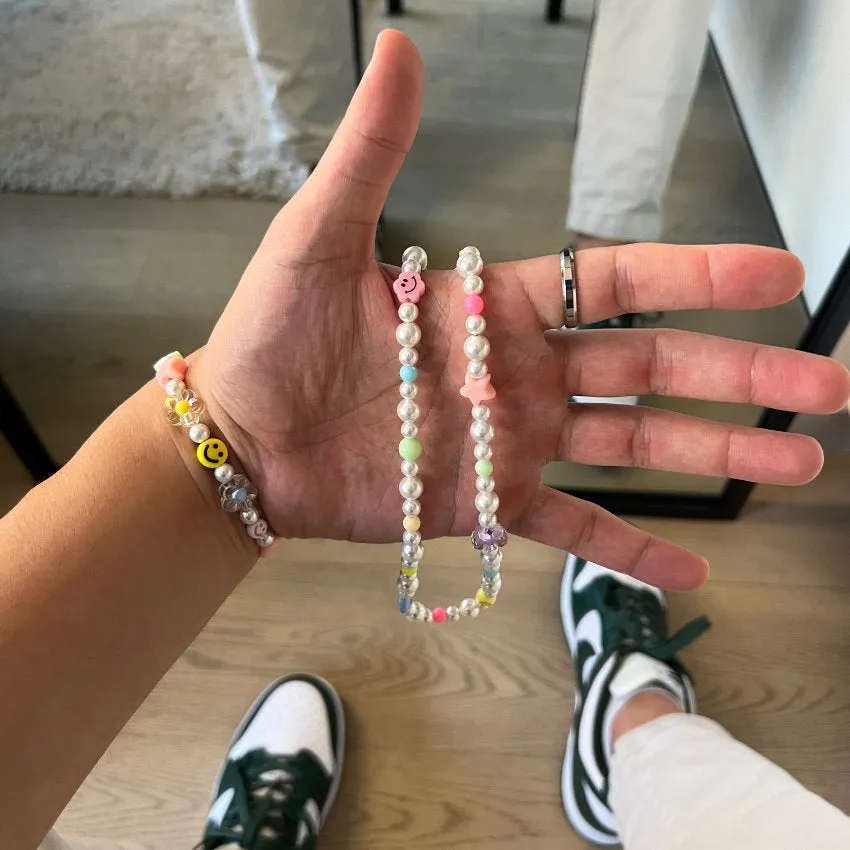 Smile Face Pearl Beaded Bracelet sold by Rose Gold & Black product image thumbnail 2