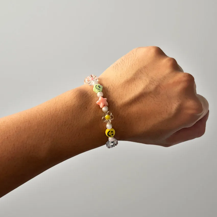 Smile Face Pearl Beaded Bracelet sold by Rose Gold & Black product image thumbnail 4