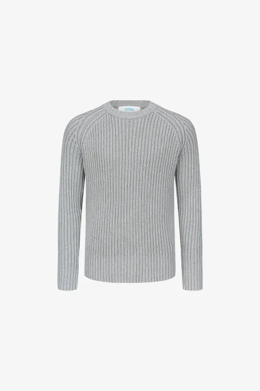 Signature Rib Sweater - Grey made by Yitai