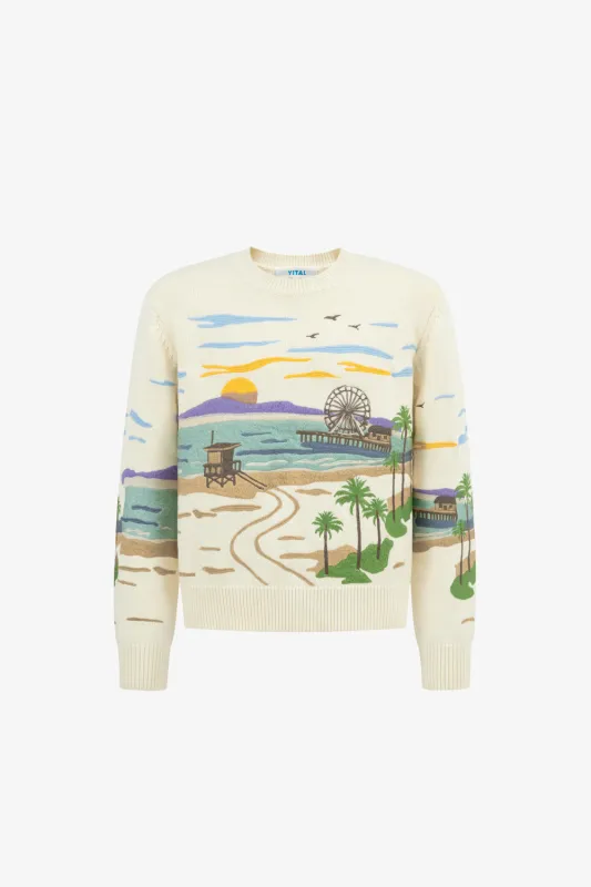 Santa Monica Pier Sweater made by Yitai