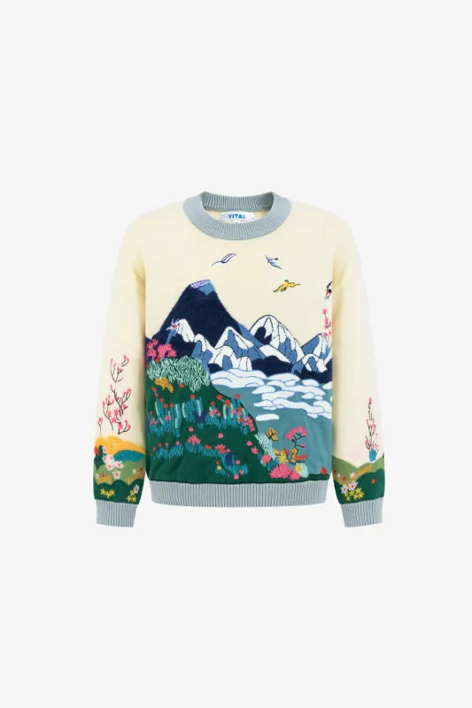 Celestial Embroidery Sweater made by Yitai