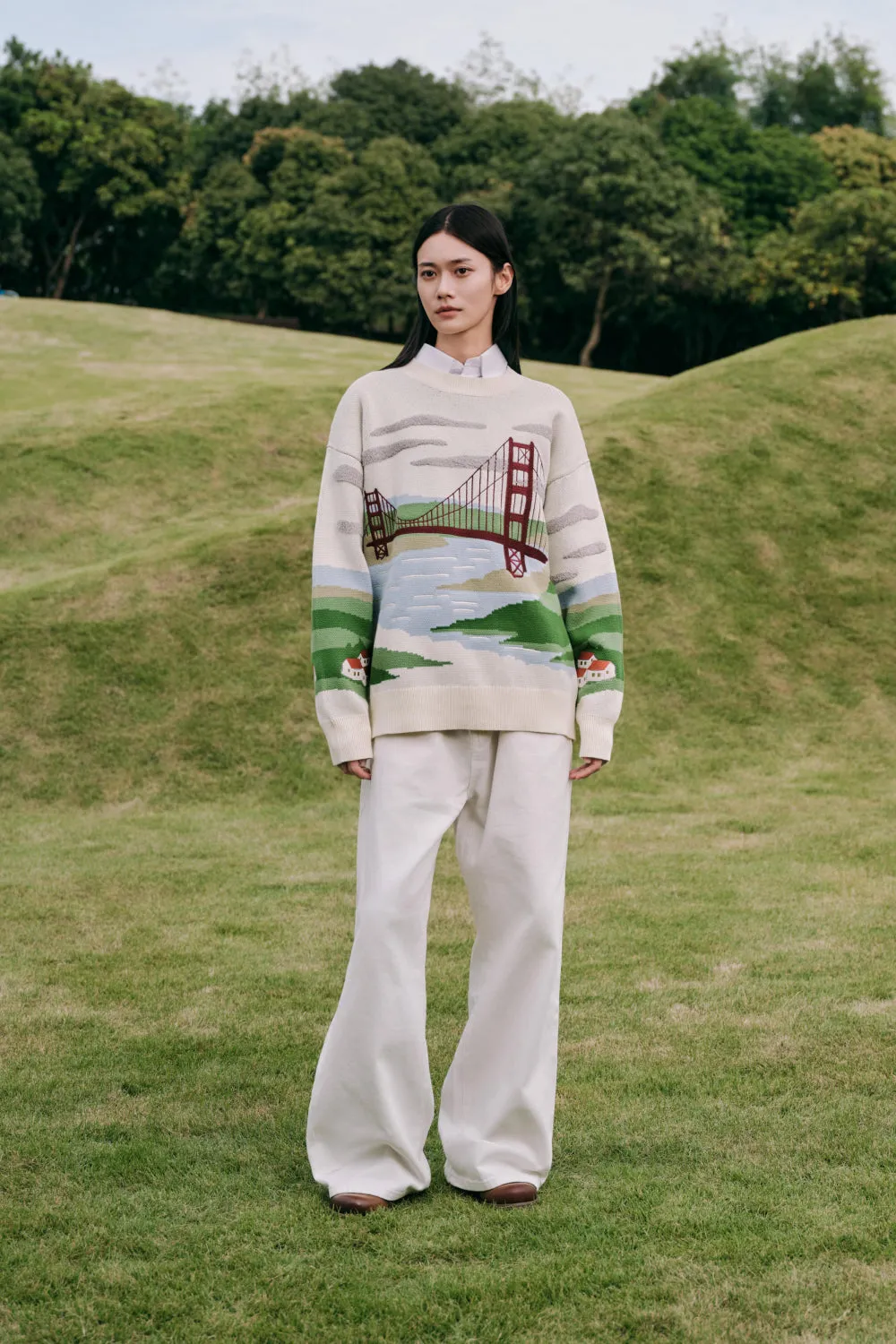 Golden Gate Embroidery Sweater sold by Yitai product image thumbnail 2