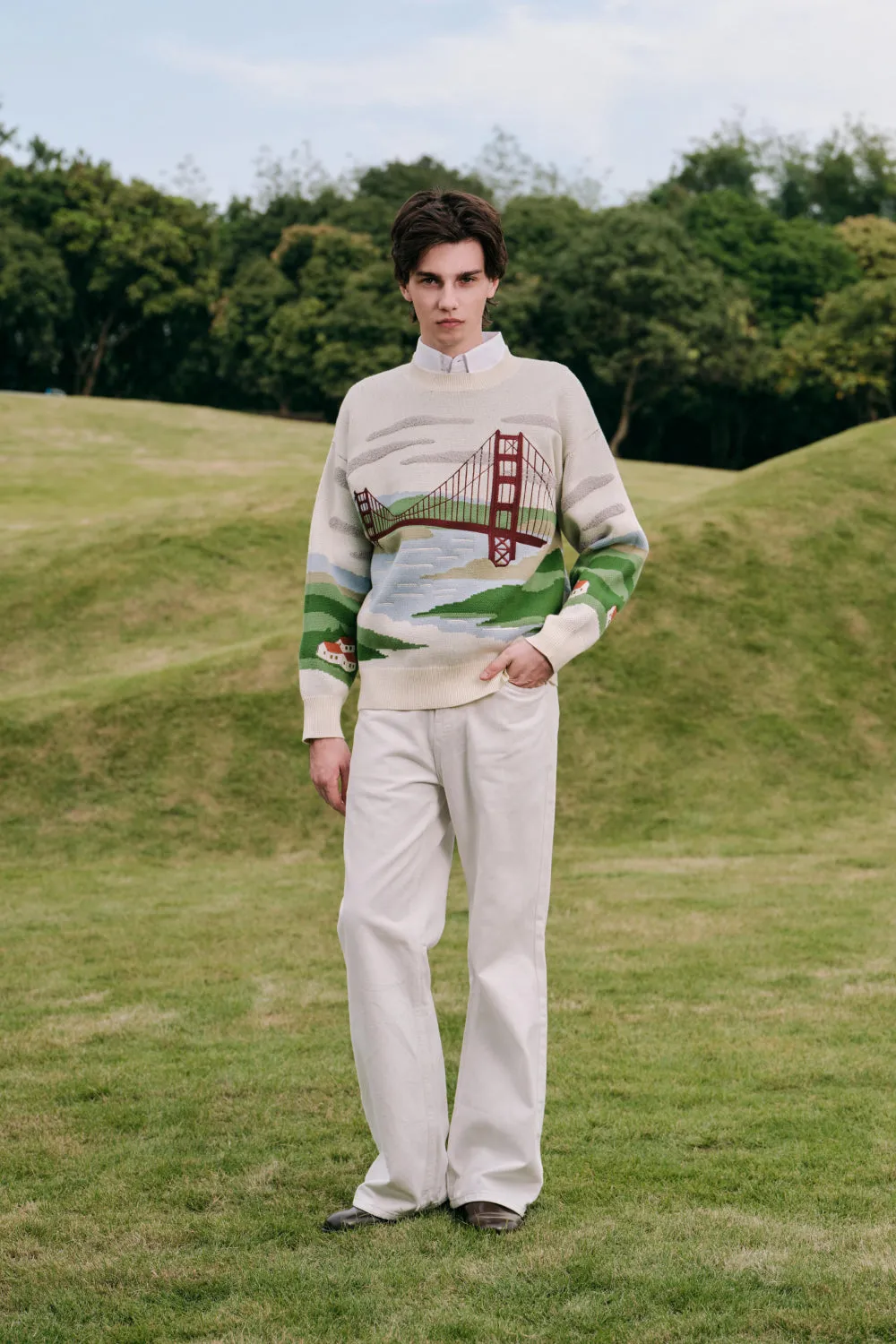 Golden Gate Embroidery Sweater sold by Yitai product image thumbnail 3