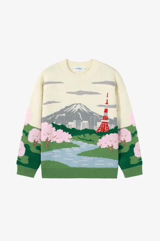 Tokyo Embroidery Sweater made by Yitai