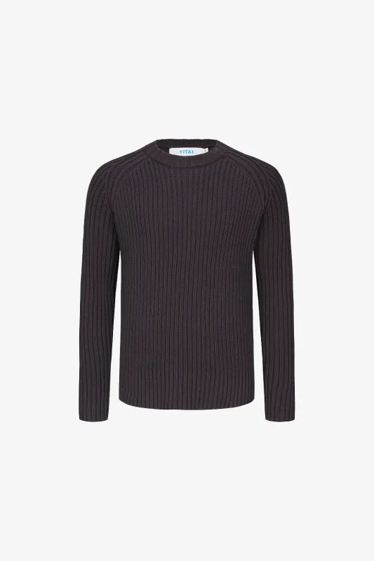 Signature Rib Sweater - Black made by Yitai