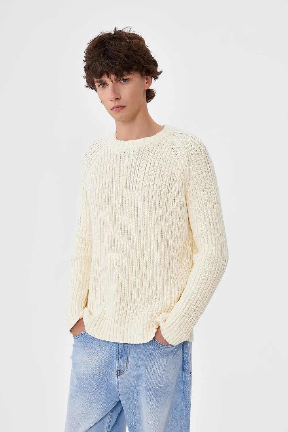 Signature Rib Sweater - Cream sold by Yitai product image thumbnail 2