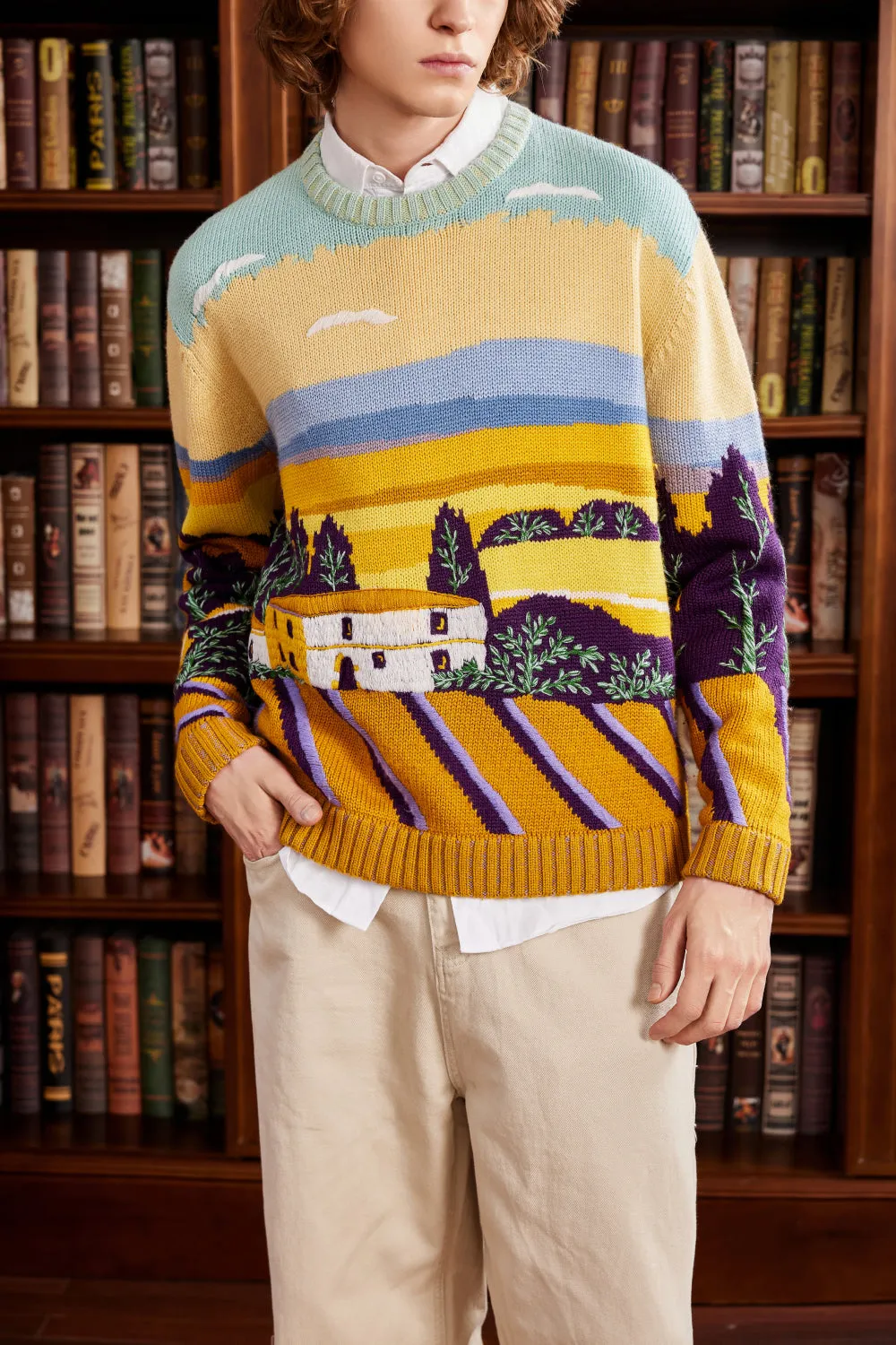 Piedmont Hand Embroidery Crewneck sold by Yitai product image thumbnail 3