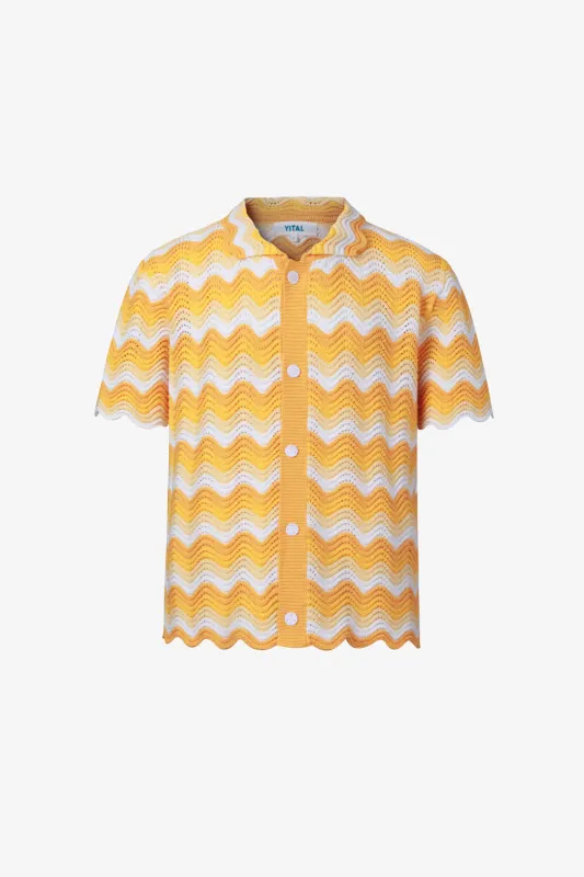Marigold Shale Stitch Button-Up made by Yitai