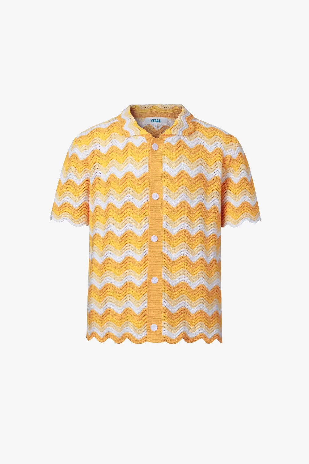 Marigold Shale Stitch Button-Up sold by Yitai