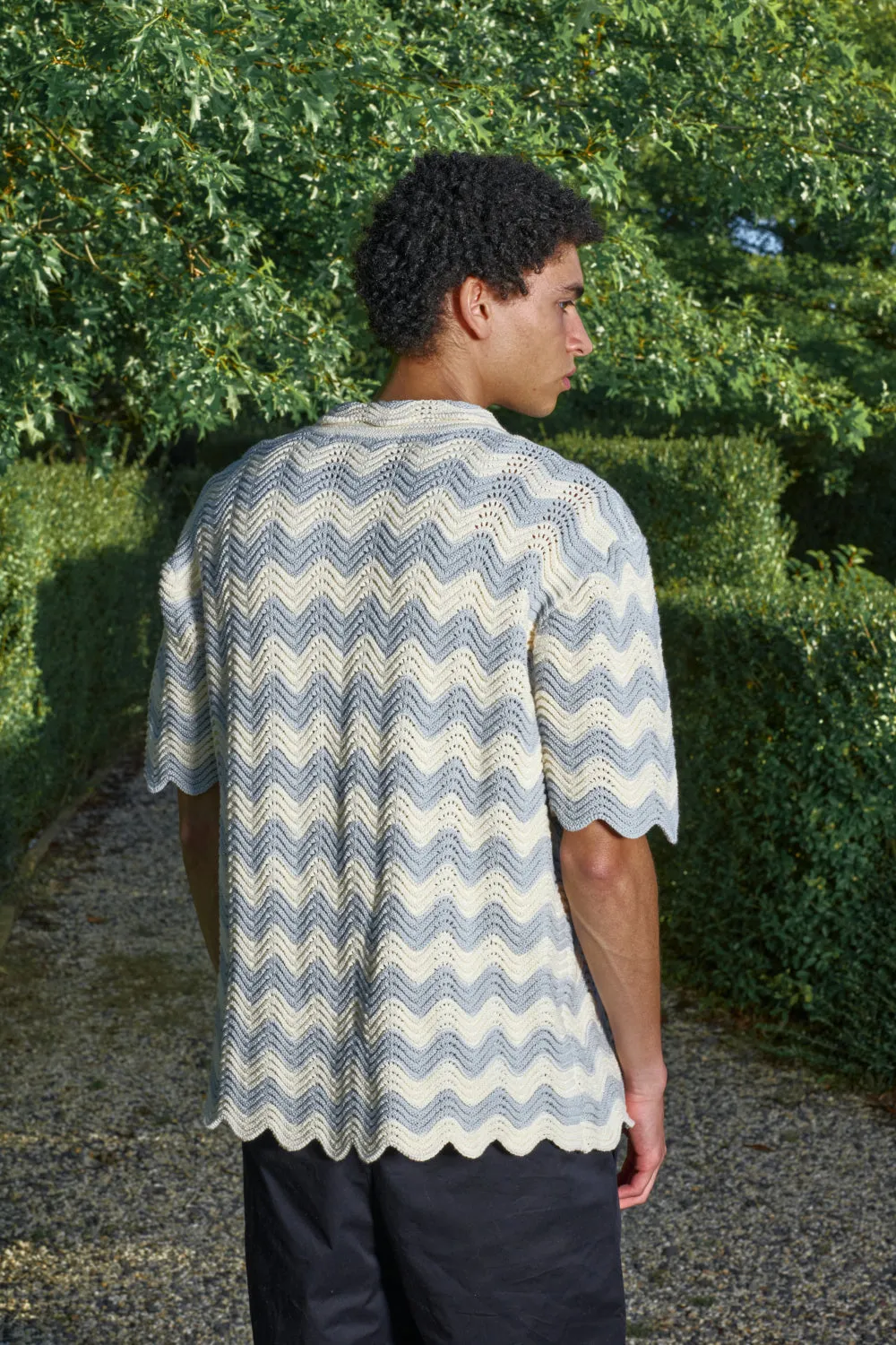 Grey shale stitch Button-Up sold by Yitai product image thumbnail 4