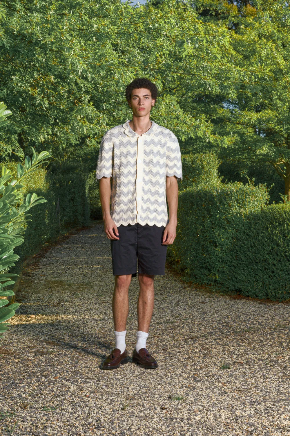 Grey shale stitch Button-Up sold by Yitai product image thumbnail 5