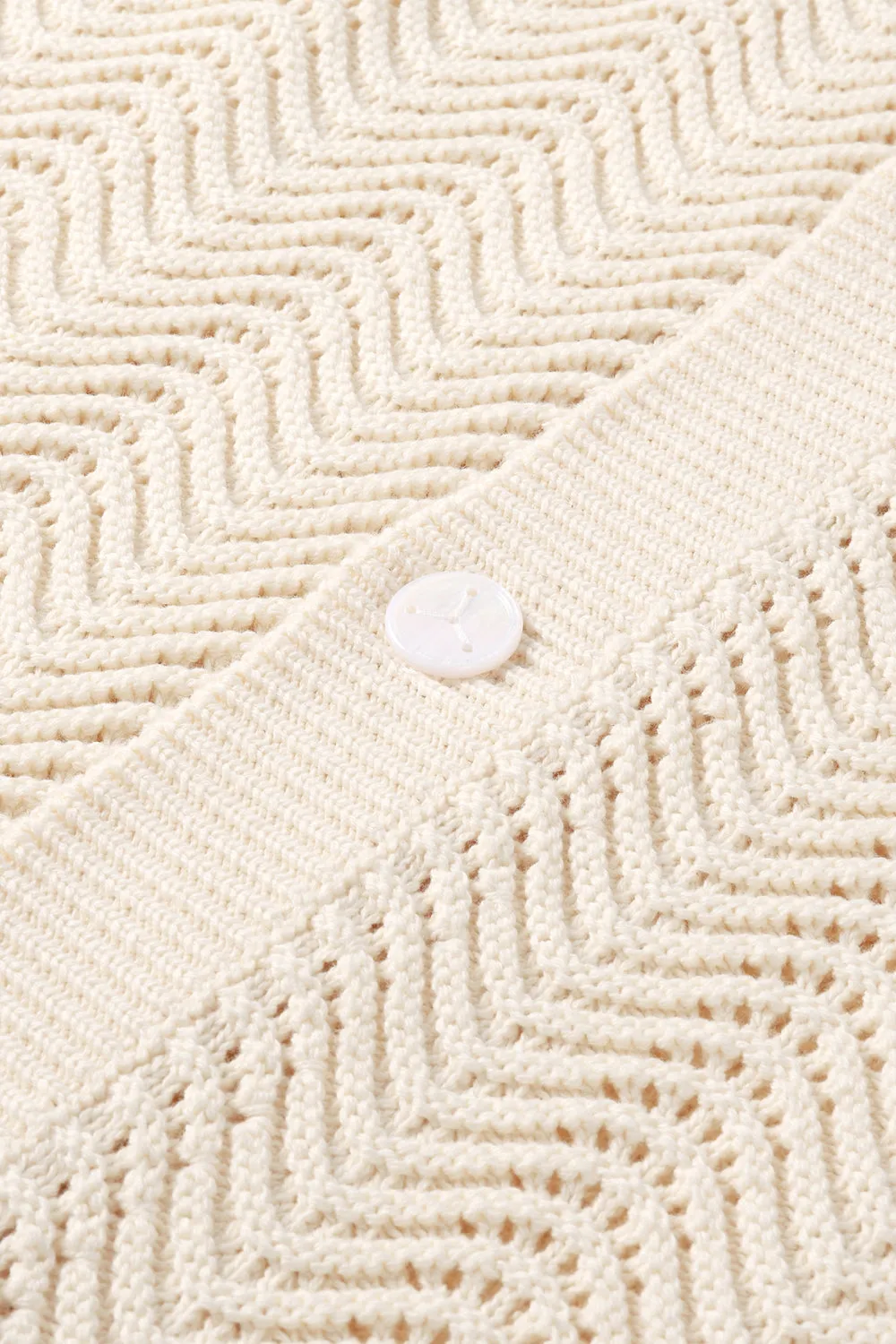 Ecru shale stitch Button-Up sold by Yitai product image thumbnail 5