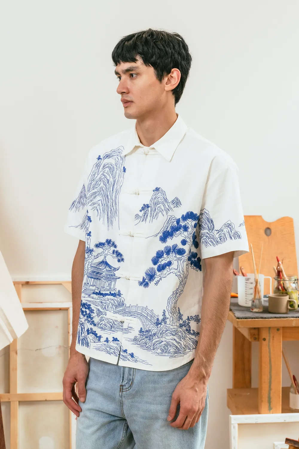 Chinoiserie Embroidery Shirt sold by Yitai product image thumbnail 4
