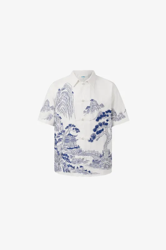 Chinoiserie Embroidery Shirt made by Yitai