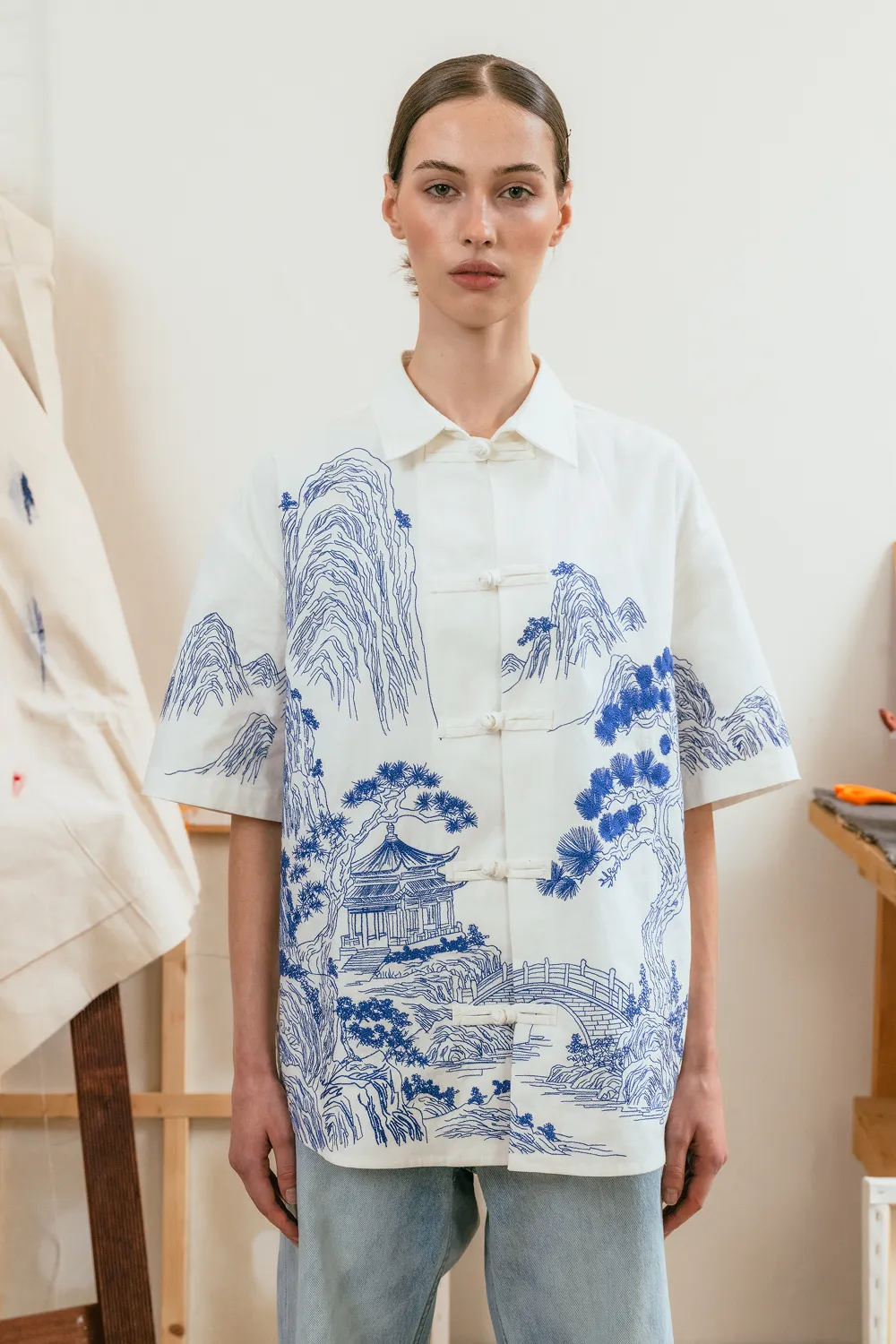 Chinoiserie Embroidery Shirt sold by Yitai product image thumbnail 5