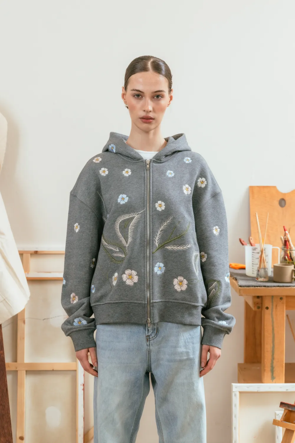 Botanica Embroidery Hoodie sold by Yitai product image thumbnail 4