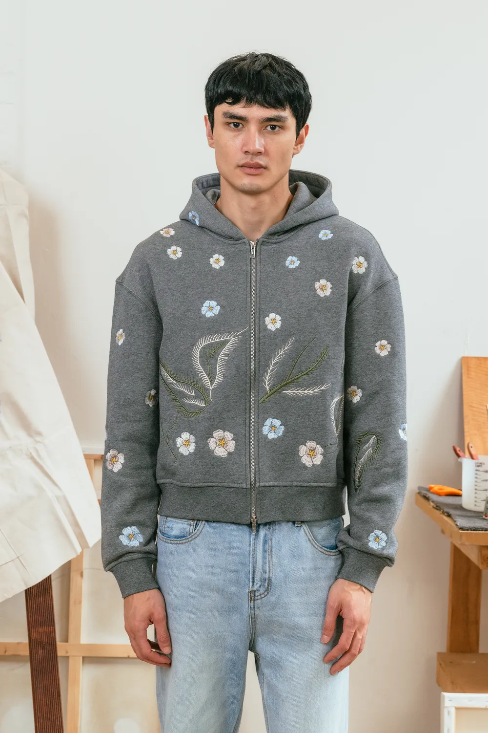Botanica Embroidery Hoodie sold by Yitai product image thumbnail 3