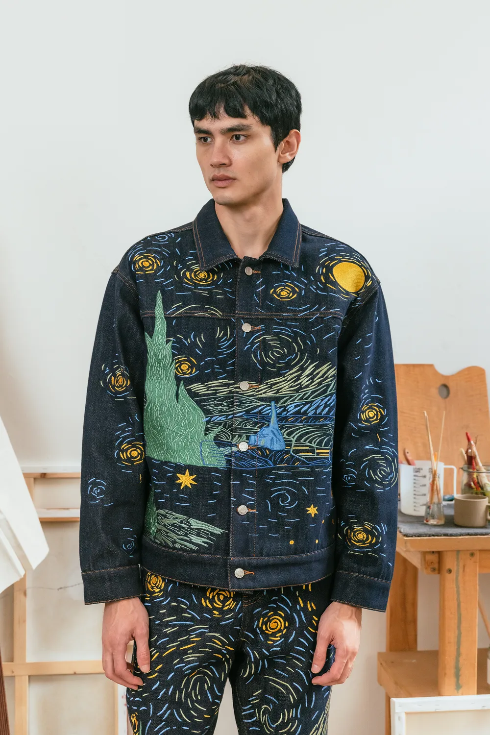 Starry Night Denim Jacket sold by Yitai product image thumbnail 3