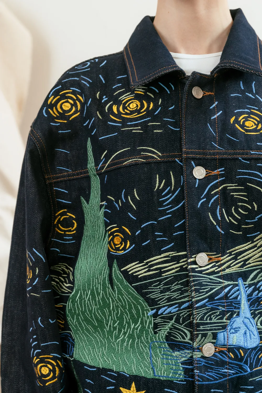 Starry Night Denim Jacket sold by Yitai product image thumbnail 5