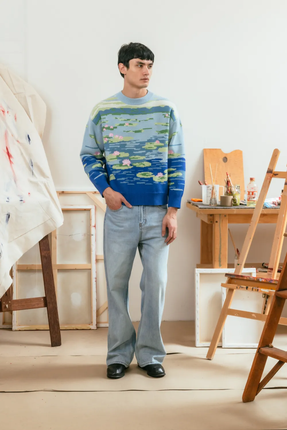 Water Lilies Sweater sold by Yitai product image thumbnail 4