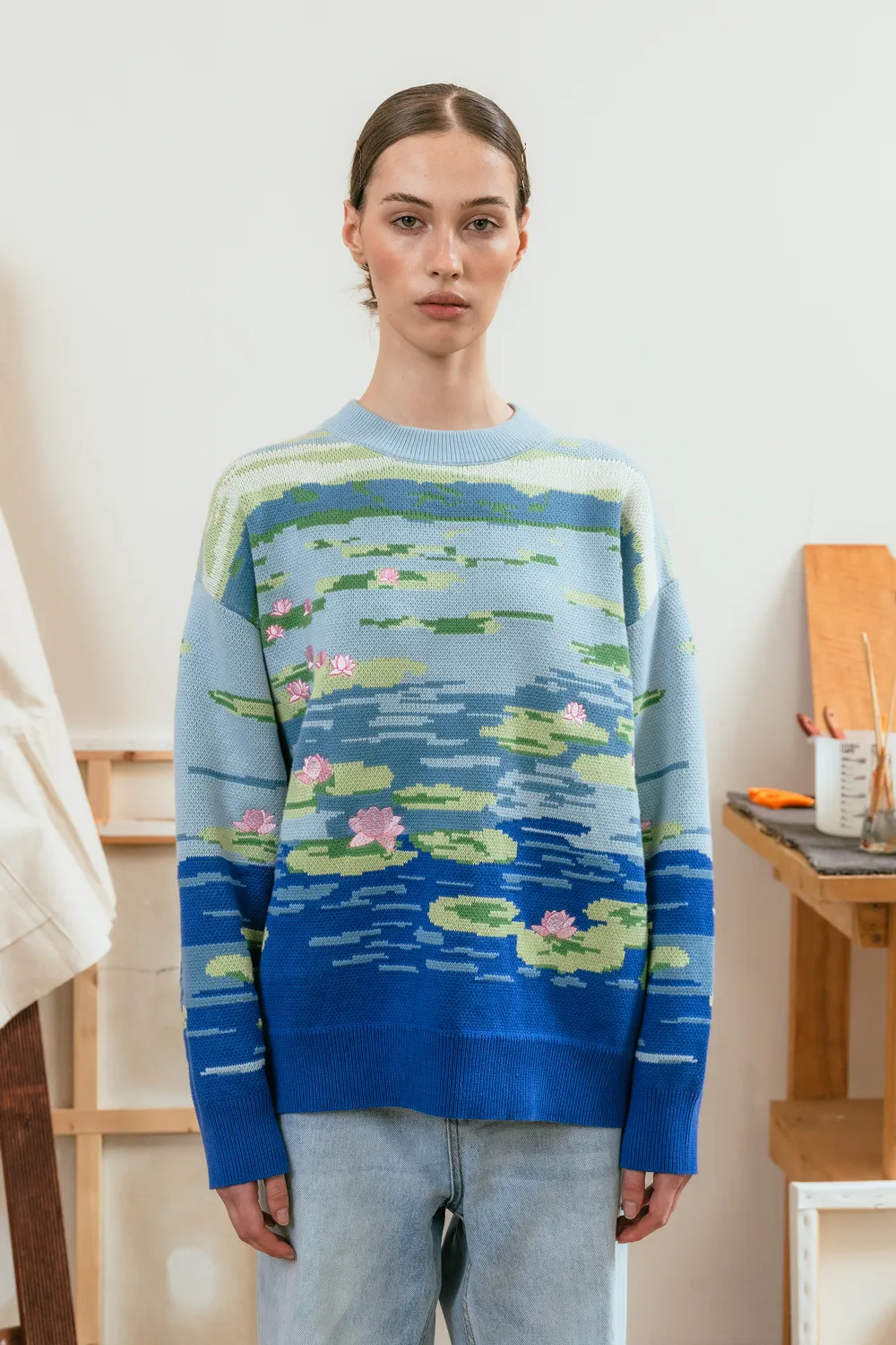 Water Lilies Sweater sold by Yitai product image thumbnail 3